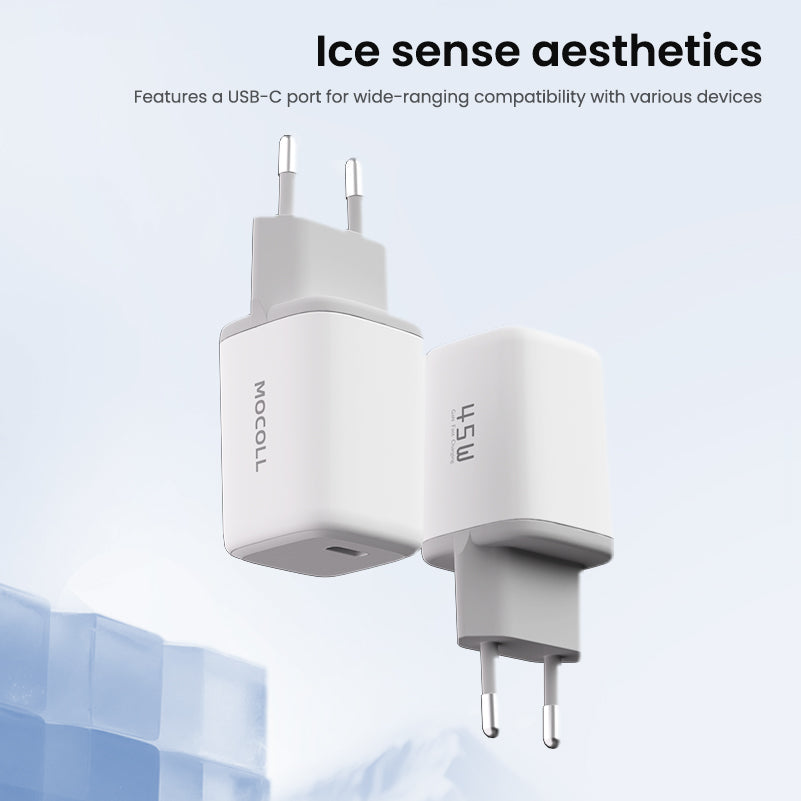 tiny icy crystal series 45w dual port gan fast charger (eu) tiny icy crystal series 45w dual port gan fast charger (eu)