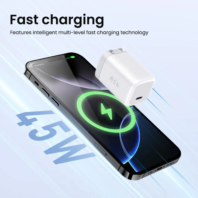 tiny icy crystal series 45w dual port gan fast charger (us) tiny icy crystal series 45w dual port gan fast charger (us)