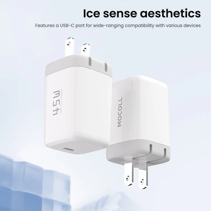 tiny icy crystal series 45w dual port gan fast charger (us) tiny icy crystal series 45w dual port gan fast charger (us)