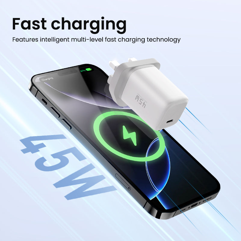 tiny icy crystal series 45w dual port gan fast charger (uk) tiny icy crystal series 45w dual port gan fast charger (uk)