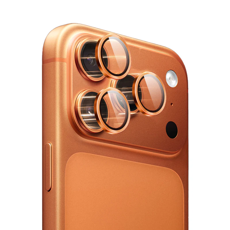 lens tempered glass with metal frame orange