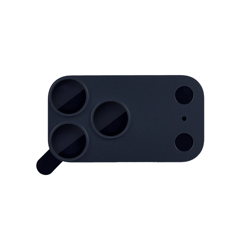 lens tempered glass with metal frame （integrated ） blue