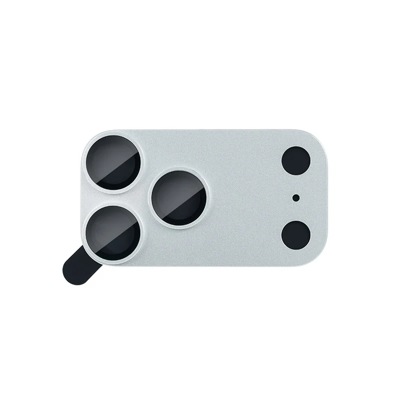 lens tempered glass with metal frame （integrated ） silver