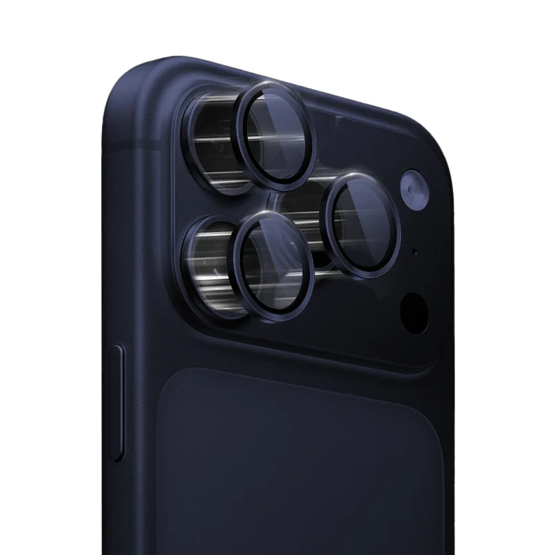 lens tempered glass with metal frame blue