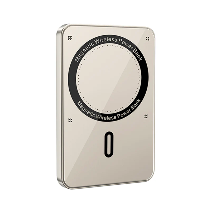 magnetic wireless power bank 20w ultra thin gold